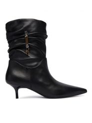PINKO Botki Gloria 28 SD0629P003 Czarny. Czarne botki Pinko, bez wzorów, ze skóry, bez obcasa, na płaskiej podeszwie, bez zapięcia. Za 1,399.00 zł.