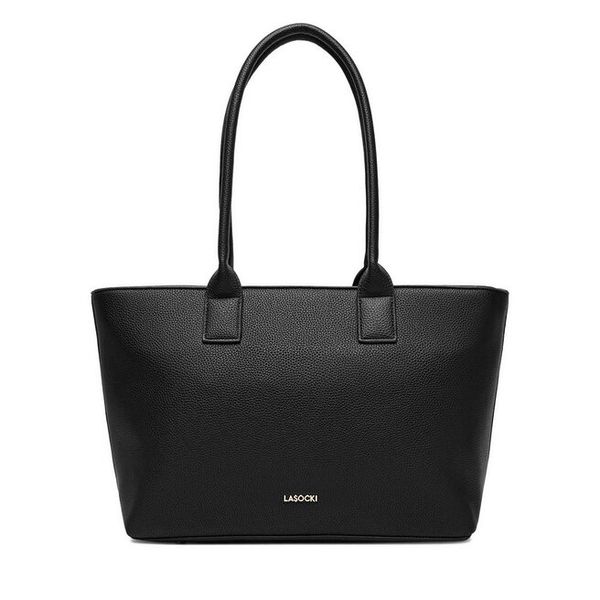 Torebka Lasocki. Czarne shopper Lasocki, bez wzorów, bez dodatków. Za 189.99 zł.