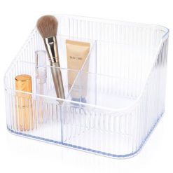 Organizer na kosmetyki do makijażu przezroczysty 18x15x11 cm. Zestawy Eleganza. Za 29.90 zł.