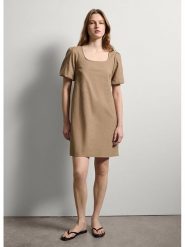 STEFANEL Sukienka w kolorze szarobrązowym rozmiar: L. Brązowe sukienki Stefanel, l, bez wzorów, bez kołnierzyka, bez ramiączek, mini. Za 208.99 zł.