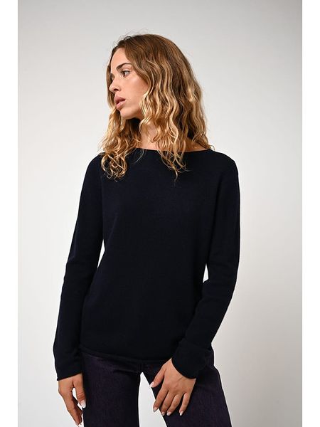 AUTHENTIC CASHMERE Kaszmirowy sweter "Criou" w kolorze granatowym rozmiar: L. Niebieskie swetry AUTHENTIC CASHMERE, l, bez wzorów, z kaszmiru, bez ramiączek. Za 382.95 zł.