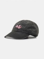 Bawełniana czapka baseballowa z haftem - szary. Szare czapki Sinsay, bez wzorów, z bawełny. Za 19.99 zł.
