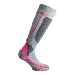 Skarpety narciarskie CMP SKI SOCK WOOL wełniane ocieplane antybakteryjne. Czerwone skarpety CMP, bez wzorów, z elastanu. Za 89.99 zł.