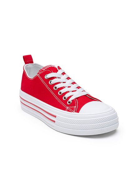 Foreverfolie Sneakersy w kolorze czerwonym rozmiar: 38. Czerwone trampki Foreverfolie, bez wzorów, bez zapięcia. Za 109.95 zł.