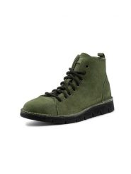 Natural world Skórzane botki w kolorze khaki rozmiar: 38. Brązowe botki Natural World, bez wzorów, z wełny, bez obcasa, bez zapięcia. Za 196.70 zł.