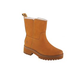 Buty zimowe damskie, Timberland Carnaby Cool Wrmpullon WR. Żółte trekkingi Timberland, trekkingowe. Za 649.99 zł.