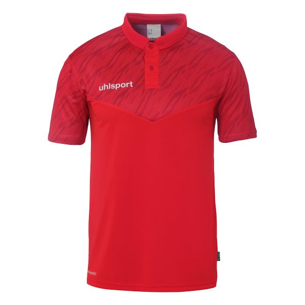 Polo Uhlsport Progressive 28. Czarne koszulki polo Uhlsport, bez wzorów, bez kołnierzyka, bez ramiączek. Za 172.80 zł.