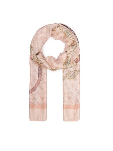 Guess Szal AW5532 VIS03 Różowy. Czerwone rękawiczki Guess, z aplikacjami, z wiskozy. Za 154.99 zł.