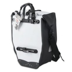 Wodoodporna torba rowerowa Tarpaulin XL 25 litrów – biała. Białe torby na ramię LYNX, bez wzorów, z materiału, eleganckie, na ramię, bez dodatków. Za 169.00 zł.