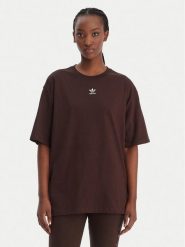 Adidas T-Shirt Essentials Boyfriend KD1371 Brązowy Oversize. Brązowe t-shirty Adidas, m, bez wzorów, z bawełny, bez kołnierzyka, bez ramiączek. Za 109.99 zł.