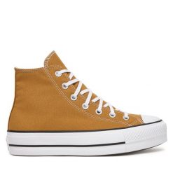 Trampki Converse. Brązowe trampki Converse, bez wzorów, bez zapięcia. Za 419.99 zł.