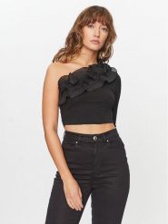 ONLY Bluzka 15306966 Czarny Regular Fit. Czarne bluzki Only, m, bez wzorów, z bawełny, bez kołnierzyka, bez ramiączek. Za 69.99 zł.