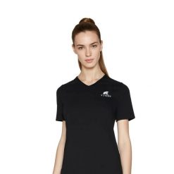Koszulka sportowa Performance damska. Czarne koszulki sportowe FJORK MERINO, bez wzorów, z elastanu, bez ramiączek, trekkingowe. W wyprzedaży za 249.00 zł.