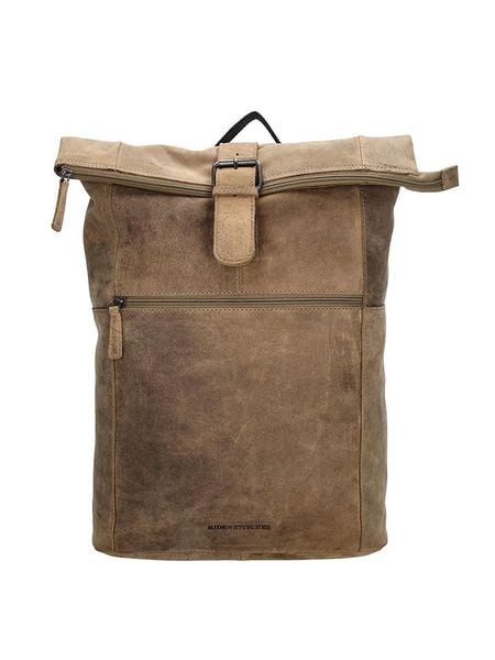 HIDE & STITCHES Skórzany plecak w kolorze beżowym - 36 x 41 x 13 cm rozmiar: onesize. Brązowe plecaki HIDE & STITCHES, bez wzorów, z materiału. Za 280.44 zł.