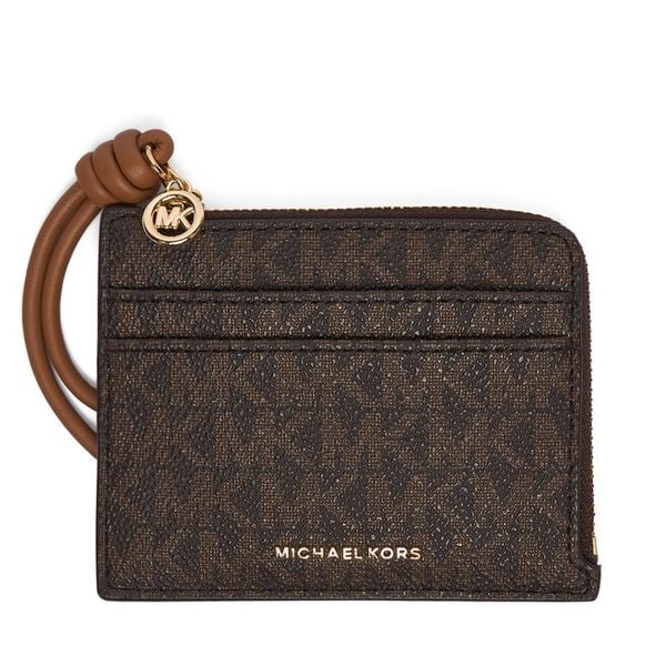 Bilonówka MICHAEL Michael Kors. Brązowe portfele MICHAEL Michael Kors, bez wzorów. Za 339.99 zł.