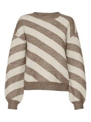 Vero Moda Sweter w kolorze jasnobrązowo-beżowym rozmiar: S. Brązowe swetry Vero Moda, s, bez wzorów, ze splotem, bez ramiączek. Za 92.42 zł.