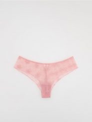 Koronkowe majtki figi - różowy. Czerwone figi Reserved, l, bez wzorów, z koronki. Za 19.99 zł.