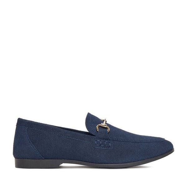 Lordsy JENNY. Niebieskie lordsy Jenny, bez wzorów, bez obcasa, bez zapięcia. Za 119.99 zł.