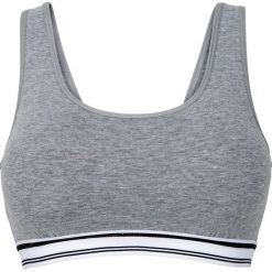 Biustonosz bustier, bawełna organiczna bonprix szary melanż. Biustonosze bonprix. Za 34.99 zł.