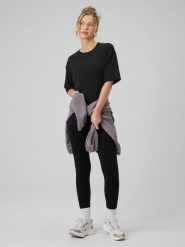 4F Legginsy dzianinowe damskie - czarne XS. Czarne legginsy 4f, xs, bez wzorów, z dzianiny. Za 129.99 zł.