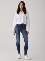 LTB Dżinsy "Amy" - Skinny fit - w kolorze granatowym rozmiar: W25/L30. Niebieskie jeansy LTB, l, z aplikacjami, z podwyższonym stanem. Za 70.41 zł.
