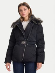 Guess Kurtka zimowa W5BL32 WG092 Czarny Regular Fit. Czarne kurtki Guess, na zimę, xs, z aplikacjami, z bawełny, bez kaptura. Za 959.99 zł.