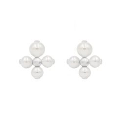 Kolczyki Luck z perłami na sztyfcie posrebrzane. Szare kolczyki Lilou, posrebrzane, na sztyftcie. Za 239.00 zł.