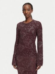 Liu Jo Bluzka WF6093 MA26S Fioletowy Slim Fit. Fioletowe bluzki Liu Jo, s, bez wzorów, z bawełny, bez kołnierzyka, bez ramiączek. Za 689.99 zł.
