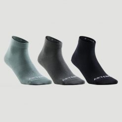 Skarpety sportowe Artengo RS160 Mid 3 pary. Czarne skarpety ARTENGO, bez wzorów, z bawełny. Za 34.99 zł.