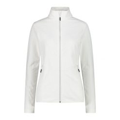 Kurtka polarowa softech zapinana dla kobiet CMP. Białe kurtki narciarskie CMP, bez wzorów, z polaru, bez kaptura, narciarskie. Za 506.50 zł.