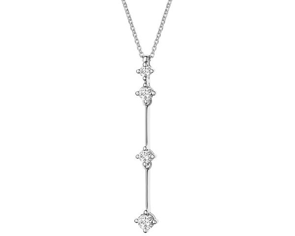 Naszyjnik z białego złota z brylantami - 0,27 ct - próba 585. Białe naszyjniki Apart, z brylantem, złote. Za 4,290.00 zł.