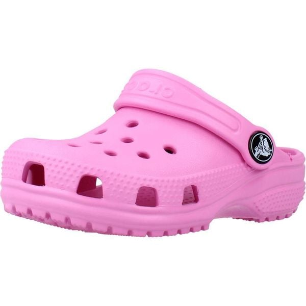 Sandały CROCS CLASSIC CLOG T Rose. Białe sandały Crocs, bez wzorów, z gumy, bez obcasa, bez zapięcia. Za 223.00 zł.