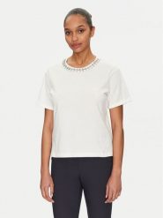 Morgan T-Shirt 251-DOUTI Biały Regular Fit. Białe t-shirty Morgan, xs, bez wzorów, z bawełny, bez kołnierzyka, bez ramiączek. Za 99.99 zł.