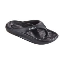 Beco Easy klapki unisex, czarne. Czarne klapki 47 Brand, bez wzorów, bez obcasa. Za 201.99 zł.