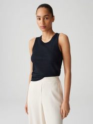 OPUS Top "Ilesso" w kolorze czarnym rozmiar: 36. Czarne topy Opus, bez wzorów, z wiskozy, bez kołnierzyka, bez ramiączek. Za 65.99 zł.