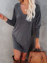 Milan Kiss Sukienka w kolorze szarym rozmiar: M. Szare sukienki Milan Kiss, na co dzień, m, bez wzorów, bez kołnierzyka, bez ramiączek, mini, proste. Za 187.52 zł.