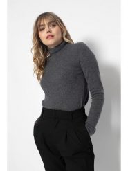Perfect Cashmere Kaszmirowy golf "Ashley" w kolorze antracytowym rozmiar: XL. Czarne golfy Perfect Cashmere, xl, bez wzorów, z kaszmiru, bez ramiączek. Za 247.11 zł.