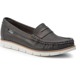 Mokasyny NESSI - 765/M Szary Lico. Szare mokasyny Nessi, bez wzorów, ze skóry, bez obcasa. Za 239.00 zł.