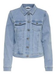 ONLY Kurtka dżinsowa "Woonder" w kolorze niebieskim rozmiar: XS. Niebieskie kurtki Only, xs, bez wzorów, bez kaptura. Za 100.99 zł.