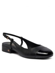MICHAEL Michael Kors Sandały Perla Flex Sling Flat 40R4PLFP1L Czarny. Czarne sandały MICHAEL Michael Kors, bez wzorów, ze skóry, bez obcasa, na płaskiej podeszwie, bez zapięcia. Za 479.99 zł.