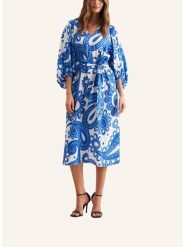 Seidensticker Sukienka w kolorze niebiesko-białym rozmiar: 42. Białe sukienki Seidensticker, bez wzorów, z bawełny, bez kołnierzyka, bez ramiączek, maxi. Za 279.31 zł.