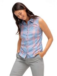 Maier Sports Koszula funkcyjna "Paloma" w kolorze jasnoróżowo-błękitnym rozmiar: 36. Niebieskie koszule Maier Sports, bez wzorów, z materiału, sportowe, bez kołnierzyka, bez ramiączek. Za 60.88 zł.