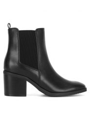 Clara Barson Sztyblety LS5589-06 Czarny. Czarne botki Clara Barson, bez wzorów, ze skóry, bez obcasa, na słupku, bez zapięcia. Za 169.99 zł.