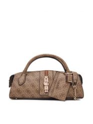 Guess Torebka Yvonne Logo Mini HWSG23 78760 Brązowy jasny. Brązowe torebki klasyczne Guess, z aplikacjami, ze skóry, bez dodatków. Za 544.99 zł.