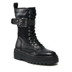 Trzewiki Jenny Fairy. Czarne botki Jenny Fairy, bez wzorów, bez obcasa, na koturnie, bez zapięcia. Za 119.97 zł.