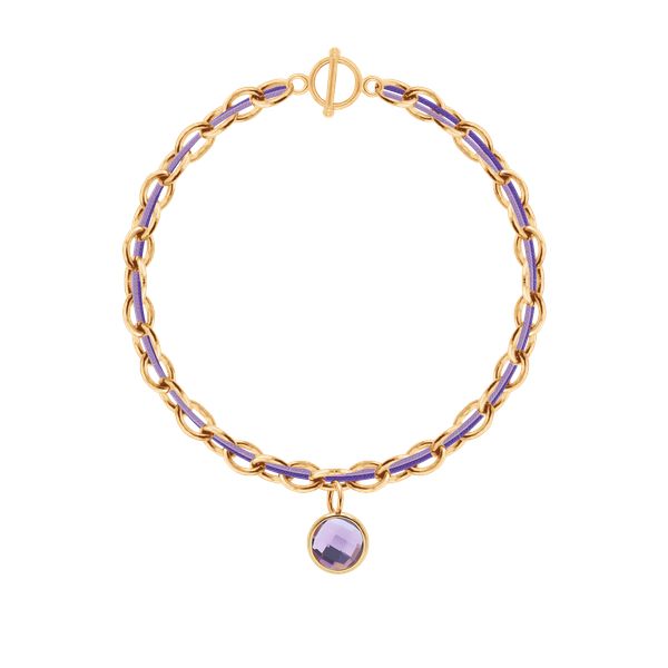 Bransoletka PROVANCE. Fioletowe bransoletki Lilou, pozłacane. Za 277.00 zł.