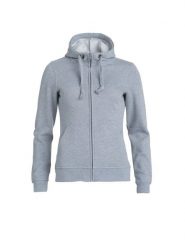 Clique Basic Hoody Full Zip Women - bluza z kapturem szary melanż – grey melange. Szare bluzy CLIQUE, xs, bez wzorów, z bawełny, z kapturem. Za 187.61 zł.