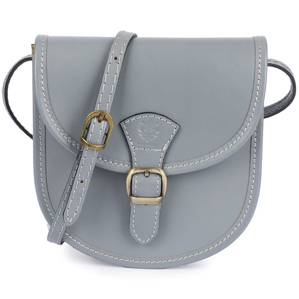 Listonoszka skórzana BELTIMORE K68 j. szara. Szare torebki klasyczne bez wzorów, ze skóry, bez dodatków. Za 129.90 zł.