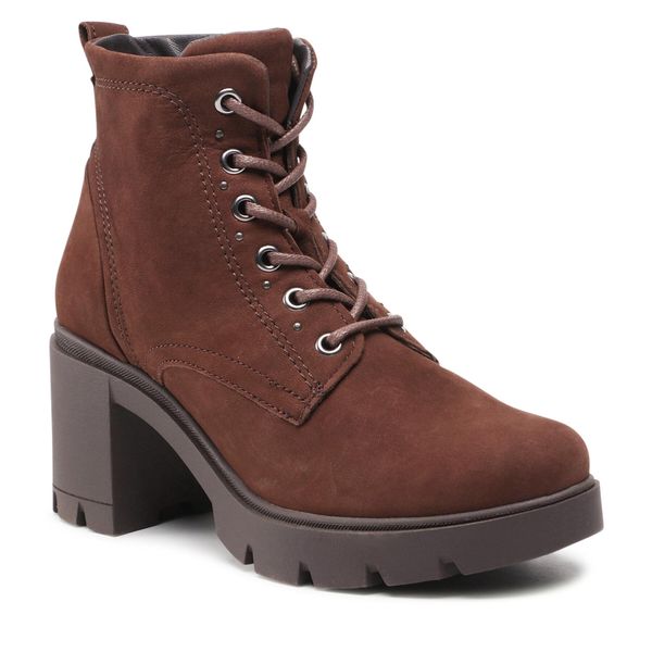 Trzewiki Lasocki. Brązowe botki Lasocki, bez wzorów, bez obcasa, na słupku, bez zapięcia. Za 166.99 zł.