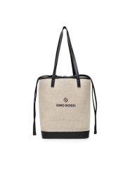 Gino Rossi Torebka TYLO-Lauren Écru. Torebki klasyczne Gino Rossi, bez wzorów, z materiału, bez dodatków. Za 179.99 zł.
